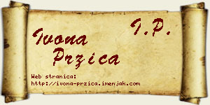 Ivona Pržica vizit kartica